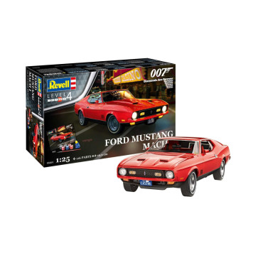 KIT PARA MONTAR REVELL GIFT SET FORD MUSTANG MACH 1 (JAMES BOND 007) "DIAMONDS ARE FOREVER" 1/25 116 PEÇAS COMPLETO COM TINTA COLA E PINCEL REV 05664